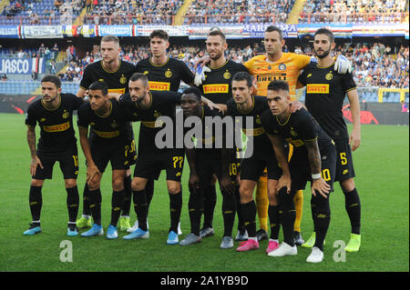 Bis LINE INTER bei Sampdoria Vs Inter, Genua, Italien, 28. September 2019, Fußball Italienische Fußball Serie A Männer Meisterschaft Stockfoto