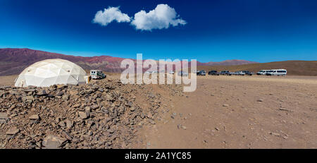 Ort DES erranias del hornocal" genannt, ein Berg mit 14 Farben in Jujuy, Argentinien Stockfoto