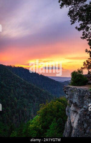 Berühmte Tomasovsky Vyhlad Sicht im Slowakischen Paradies Stockfoto