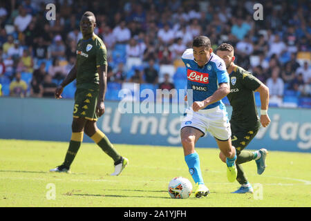 Neapel, Italien. 29 Sep, 2019. Allan brasilianische Mittelfeldspieler SSC Neapel in der Serie A Fußball Spiel SSC Napoli vs Brescia Calcio am 29. September 2019 im Stadion San Paolo (Foto von Antonio Balasco/Pacific Press) Quelle: Pacific Press Agency/Alamy leben Nachrichten Stockfoto