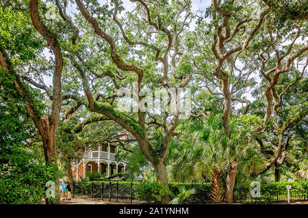 Die Heimat von St. Augustine Lighthouse keeper William Harn wird dargestellt, an der St. Augustine Leuchtturm und Maritime Museum in St. Augustine, Florida. Stockfoto