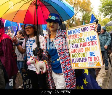 Manchester, Großbritannien. Sonntag, 29 September, 2019. März und Rally Brexit abzulehnen, und unsere Demokratie zu Beginn des Konservativen jährliche Conferen verteidigen. Stockfoto