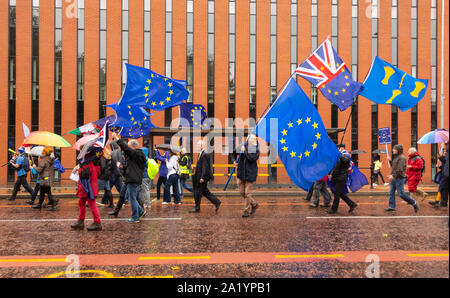 Manchester, Großbritannien. Sonntag, 29 September, 2019. März und Rally Brexit abzulehnen, und unsere Demokratie zu Beginn des Konservativen jährliche Conferen verteidigen. Stockfoto