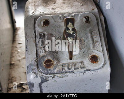 EMD F7 Eisenbahn lok Control switch Detail Stockfoto