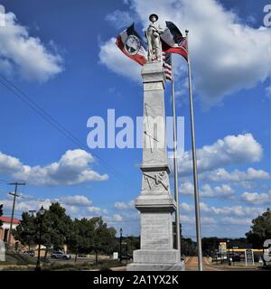 Die Konföderierten Statue auf dem Platz in Brandon, Mississippi. Stockfoto