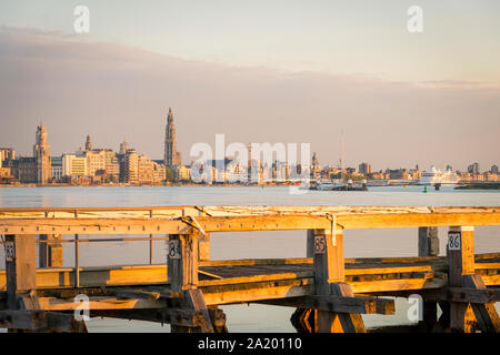 Skyline von Antwerpen, Belgien Stockfoto