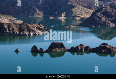 Ausblick auf den See, Patagonien, Argentinien, Route 40 Stockfoto