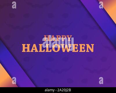 Happy Halloween Einladung Flyer mit Streifen in den Ecken. Vector Illustration Stock Vektor