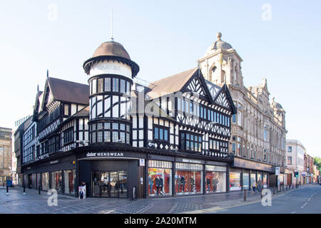 Fachwerkhäuser, Deansgate, Bolton, Greater Manchester, England, Vereinigtes Königreich Stockfoto