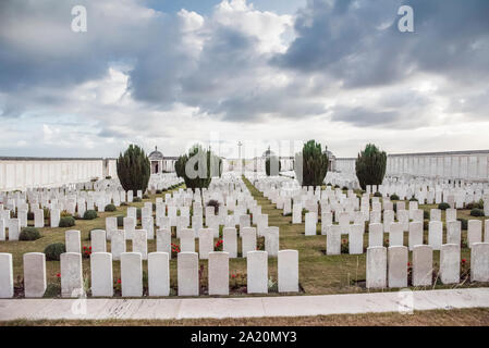 CWGC Loos Gedenkstätte und Friedhof an Dud-Ecke in der Nähe von Lens Gedenken an meistens die in der Schlacht von Loos im Jahre 1915 getötet Stockfoto