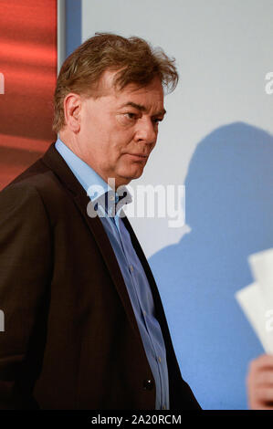 Wien, Österreich. 29 Sep, 2019. Kandidat Werner Kogler während der Parlamentswahlen Debatte an der Hofburg in Wien. Credit: SOPA Images Limited/Alamy leben Nachrichten Stockfoto