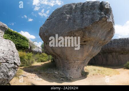 Ciudad Encantada (Englisch: Verzauberte Stadt), Spanien - 24. August 2019 - eine geologische Standort in der Nähe der Stadt Cuenca Stockfoto