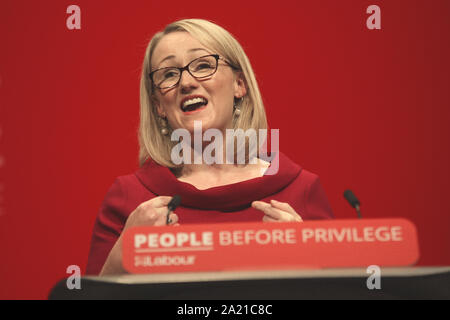 Brighton, Großbritannien. - 24. September 2019, Rebecca lange Bailey Schatten Wirtschaftsminister verleiht ihrer Rede auf der Konferenz der Labour Party. Stockfoto