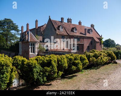 Kentwell Hall Suffolk Tudor Manor besonderen Tag besuchen Olde romantische Historische Re-enactment - Suffolk, Großbritannien Stockfoto