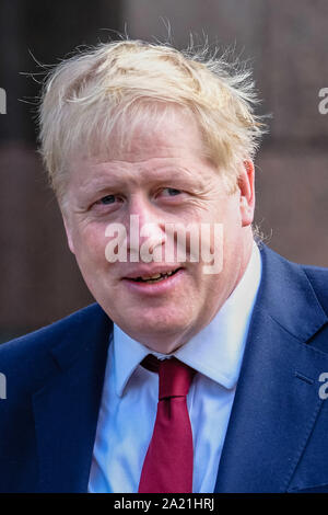 Manchester, Großbritannien. 30. Sep 2019. Premierminister, Boris Johnson, bei der die konservative Partei Herbst Konferenz am Montag, den 30. September 2019 in Manchester Central, Manchester. Bild von der Credit: Julie Edwards/Alamy leben Nachrichten Stockfoto