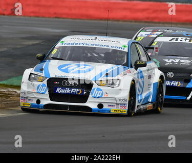 Mark Blundell, Audi S3, BTCC Meisterschaft, BTCC Silverstone, Sonntag, 29 September, 2019, Autosport, British Touring Car Championship, BTCC, BTCC, Ca Stockfoto