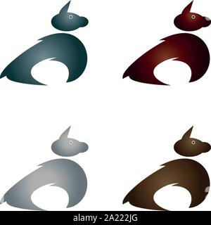 Hund, Tier, logo Stock Vektor