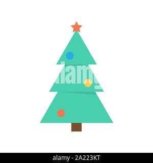 Christmas tree Symbol Flat Style. Vector EPS 10. Stock Vektor