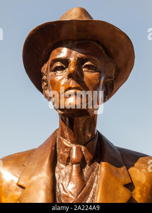 Bela Bartok Statue, Nahaufnahme des Kopfes, South Kensington, London Stockfoto