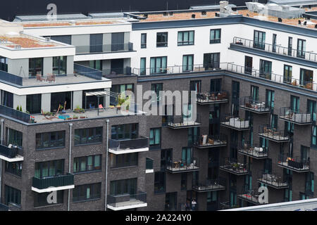 Berlin, Deutschland. 20 Sep, 2019. Die Vogelperspektive zeigt neue Apartments in der Nähe des Alexanderplatzes. Quelle: Annette Riedl/dpa-Zentralbild/ZB/dpa/Alamy leben Nachrichten Stockfoto