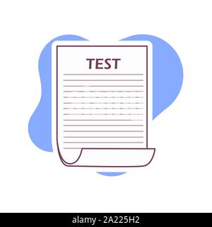 Prüfung Papier Papier Blätter Vector Illustration. Stock Vektor