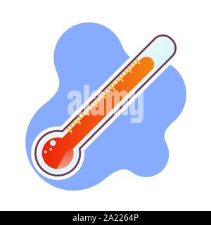 Thermometer Vector Illustration. Laborgeräte Stock Vektor