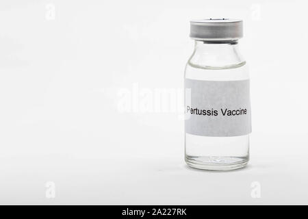 Medizinische Konzept medizinische eine medizinische Durchstechflasche lesen Pertussis Stockfoto