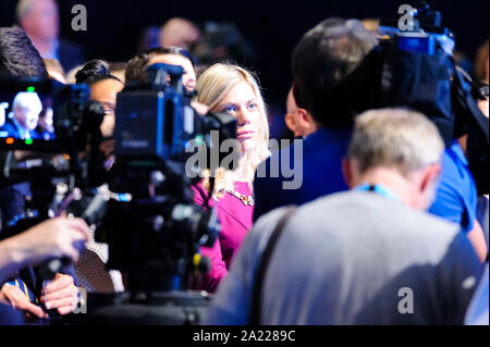 Manchester, Großbritannien. 30. September 2019. Tag 2 des 2019 Parteitag der Konservativen Partei in Manchester Central. Credit: Paul Warburton/Alamy leben Nachrichten Stockfoto