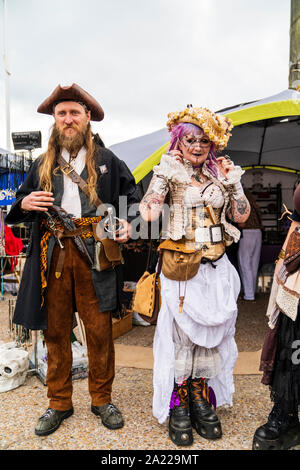 Piraten Tag in Hastings, Großbritannien. Stockfoto