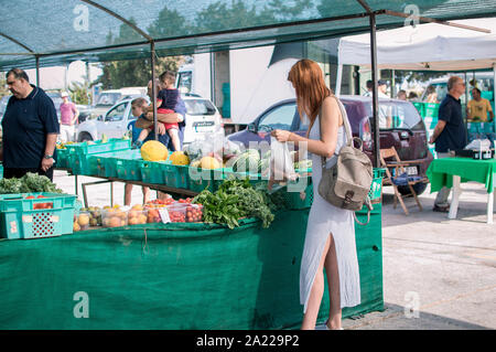 Die Menschen auf dem Markt Stockfoto