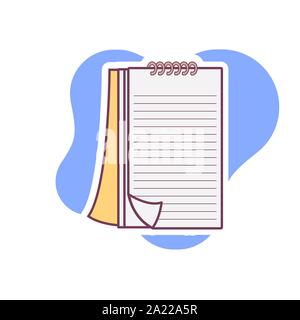 Notebooks, Notizblöcke, memo Pads, Planer, Organisatoren Vector Illustration Stock Vektor