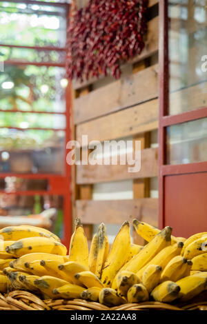 Banane stand auf dem Markt an Feiertagen Stockfoto