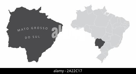 Mato Grosso do Sul, Brasilien Stock Vektor