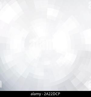 Abstract weiß glänzend konzentrischen Mosaik vector Hintergrund. Stock Vektor