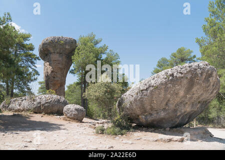 Ciudad Encantada (Englisch: Verzauberte Stadt), Spanien - 24. August 2019 - eine geologische Standort in der Nähe der Stadt Cuenca Stockfoto