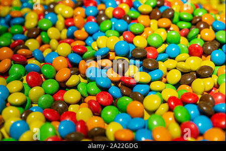 Farbige candys, Zucker, viel, nicht healtly Stockfoto