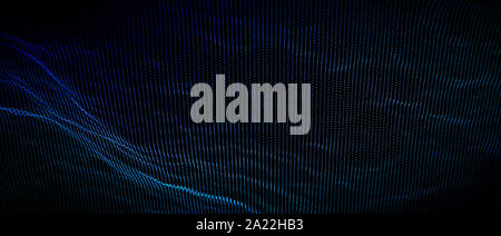 3D-Render Bild der gepunkteten wave Hintergrund Stockfoto