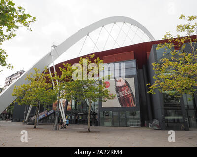 KOELN, Deutschland - ca. August 2019: Koelnmesse (Bedeutung der Messe Köln) Stockfoto