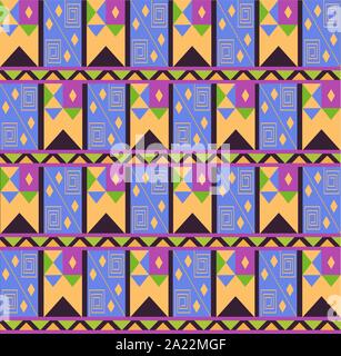 Azteken, Maya Ornament, ein Muster der traditionellen Kleidung der Indianer Südamerikas. Mexikanische Stock Vektor