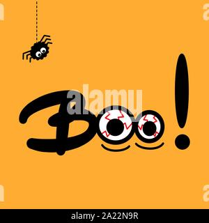 Buh Vector Halloween Schrift poster Design Template Stock Vektor