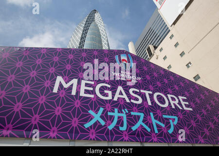 Atmosphäre EINER RUGBY WORLD CUP in Tokio Stockfoto