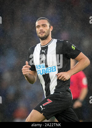 Leicester, Großbritannien. 29 Sep, 2019. Andy Carroll von Newcastle United in der Premier League Match zwischen Leicester City und Newcastle United für die King Power Stadion, Leicester, England am 29. September 2019. Foto von Andy Rowland. Credit: PRiME Media Images/Alamy leben Nachrichten Stockfoto