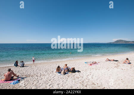 Le Ghiaie, Stadt Portoferraio Strand Stockfoto