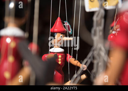 Pinocchio. Gadgets und Spielzeug Stockfoto