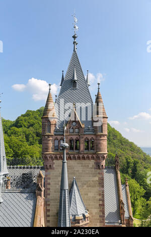 Fassade von Schloss Drachenburg in Bonn, Deutschland Stockfoto