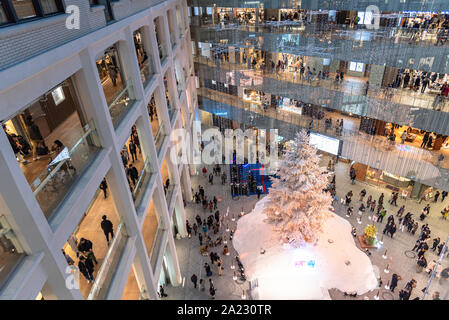 Weiß KITTE winter Beleuchtung Festival, berühmten romantischen Licht nach oben Veranstaltungen in der Stadt, schöne Aussicht, Sehenswürdigkeiten, Reiseziel Stockfoto