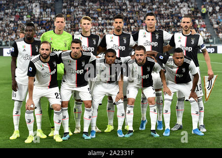 Juventus team Foto Linie bis Turin 30-08-2019 Allianz Stadion Fußball Serie A 2019/2020 FC Juventus - SSC Napoli Foto Andrea Staccioli/Insidefo Stockfoto