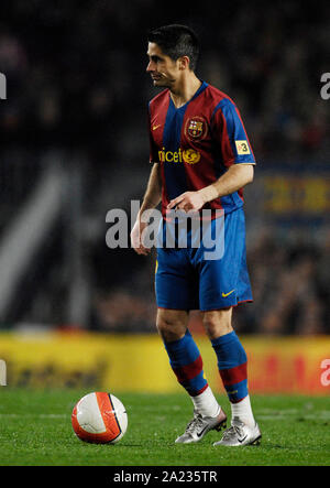 Estadio Camp Nou Barcelona Spanien, 24.02.2008 Fußball: der spanischen Primera Division, FC Barcelona (BCN) vs UD Levante (LVN) 5:1, SYLVINHO (BCN) Stockfoto