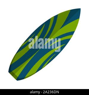 Farbige Surfboard isoliert. Ferien Zeit-Vector Illustration Stock Vektor