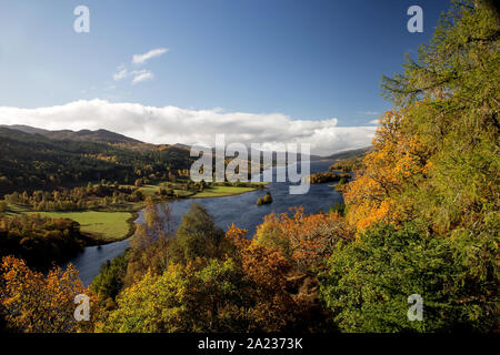 Die Königinnen Blick über Loch Tummel in Pitlochry Perthshire Schottland Stockfoto